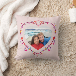 Valentine's Day Heart Shape Photo Cushion