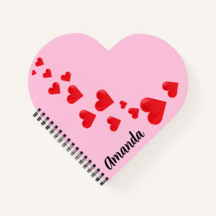 Valentine's Day Heart Shaped Notebook