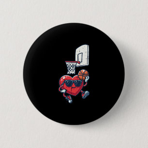 Valentines Day Heart Sketll Cute Toddler Boys Kids 6 Cm Round Badge