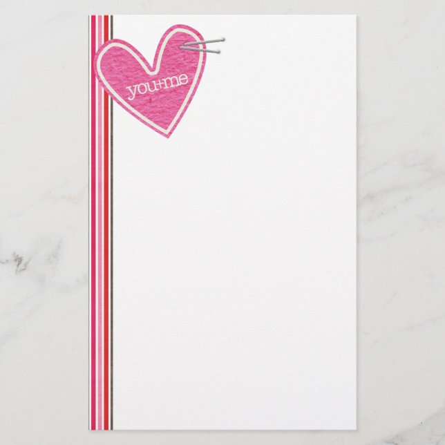 Valentine's Day Heart Stationery (Front)