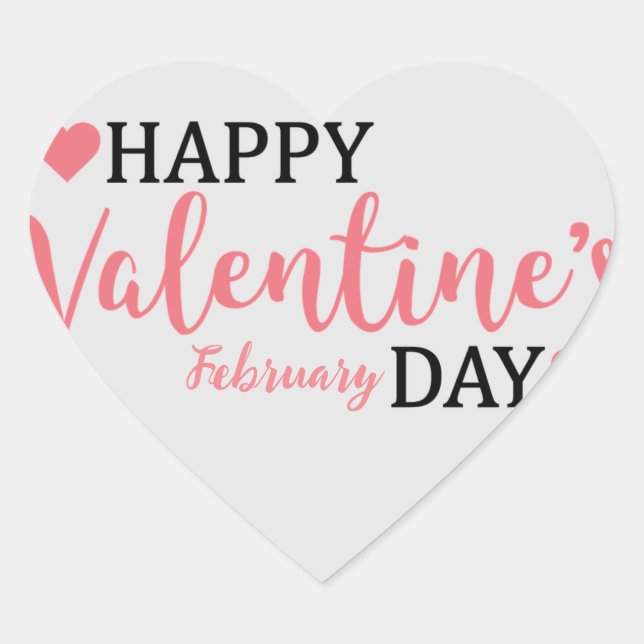valentine's day heart sticker (Front)