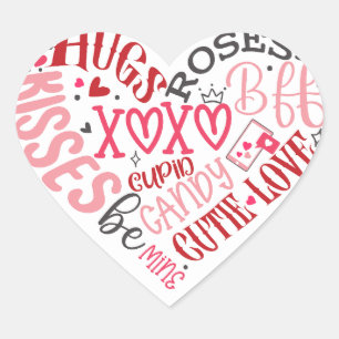 Valentine's day heart sticker