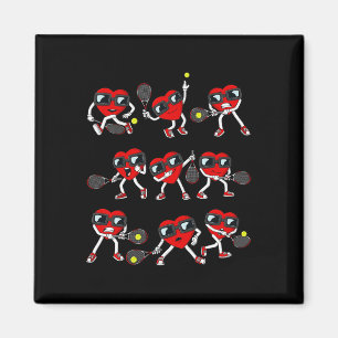 Valentines Day Heart Tennis Player Fun Boys Girls Magnet