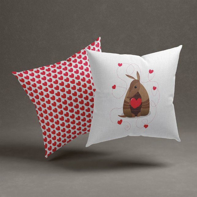Valentine's Day Heart Texas Armadillo Cushion (Creator Uploaded)