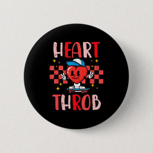 Valentines Day Heart Throb Skateboard Cute Toddler 6 Cm Round Badge