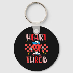 Valentines Day Heart Throb Skateboard Cute Toddler Key Ring