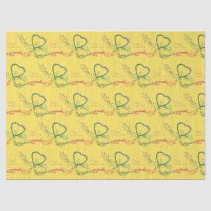 Valentine's Day, Heart &Vine, Yellow Tissue Paper