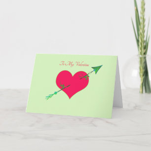 Valentine's Day Heart With Arrow Card