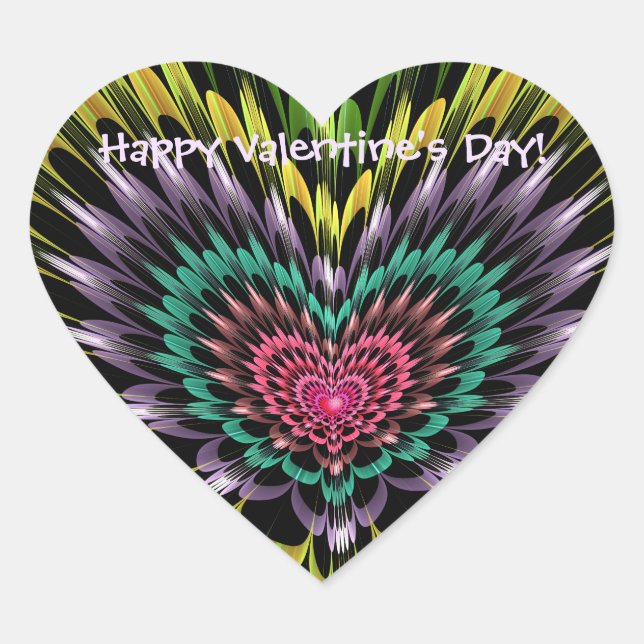 Valentine's day heart with custom text heart sticker (Front)