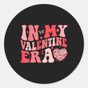 Valentines Day Heart Women Girls Kids In My Valent Classic Round Sticker