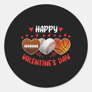 Valentines Day Hearts Classic Round Sticker