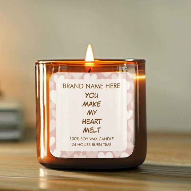 Valentine's Day Hearts Custom Candle Labels  (Creator Uploaded)