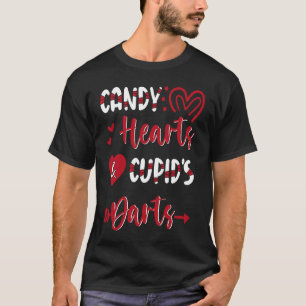 Valentine's Day Hearts Darts Cupid Candy Heart T-Shirt