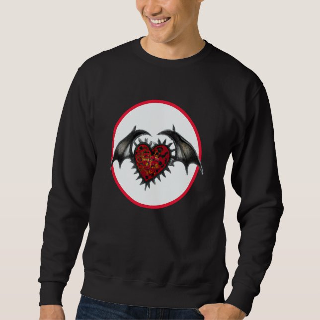 Valentine's Day hearts dragon  17 Sweatshirt (Front)