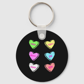 Valentines Day Hearts Drinking Liquor Lovers Anti  Key Ring
