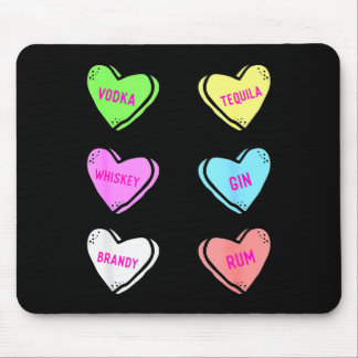 Valentines Day Hearts Drinking Liquor Lovers Anti  Mouse Pad