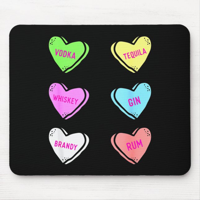 Valentines Day Hearts Drinking Liquor Lovers Anti  Mouse Pad (Front)