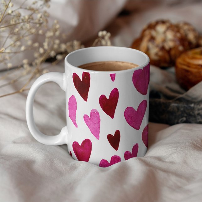 Valentines day hearts explosion - pink and red coffee mug (Creator Uploaded)