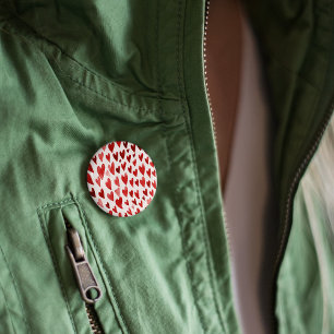 Valentines day hearts explosion - red 3 cm round badge