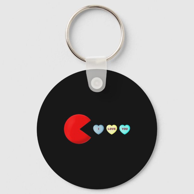 Valentines Day Hearts Fun Boys Girls Kids 1 Key Ring (Front)