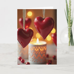 Valentines Day Hearts Glow Card