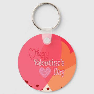 Valentines Day Hearts Key Ring