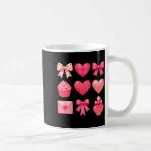Valentines Day Hearts Leopard Coquette Bow Party W Coffee Mug