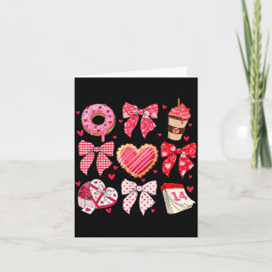 Valentines Day Hearts Leopard Coquette Bow Women G Card