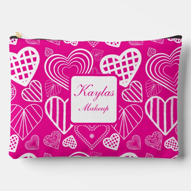 Valentines Day Hearts Love Accessory Pouch (Front)
