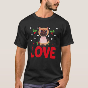 Valentine's Day Hearts Love Cat Animal Women  1 T-Shirt
