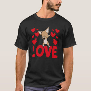 Valentine's Day Hearts Love Chihuahua Animal Women T-Shirt