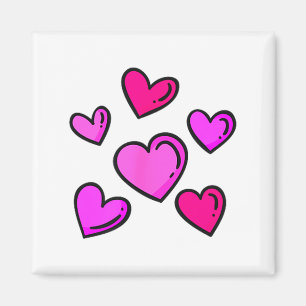 Valentines Day Hearts Love Graphic  Magnet