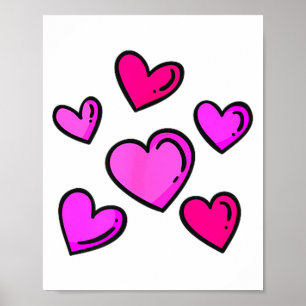 Valentines Day Hearts Love Graphic  Poster