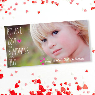 Valentine's Day Hearts Love Kindness Joy Photo Holiday Card