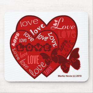 Valentine's Day Hearts & Love Mousepad (2)