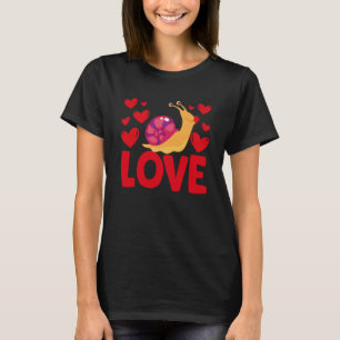 Valentine's Day Hearts Love Snail Animal Women  1 T-Shirt