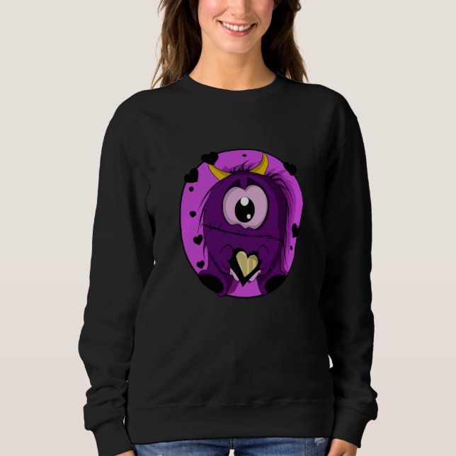 Valentine's Day hearts monster  14 Sweatshirt (Front)