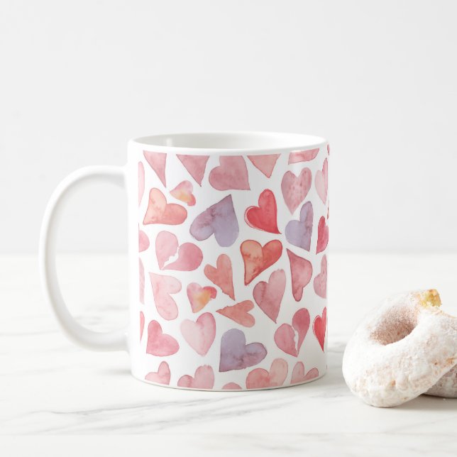 Valentines Day Hearts Mug (With Donut)