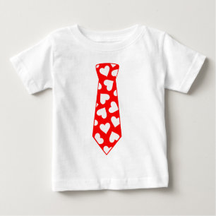 Valentine's Day Hearts Necktie Baby T-Shirt