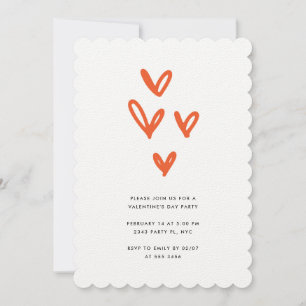 Valentine's Day Hearts Party Invitation