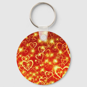 Valentine's Day Hearts Pattern-25022 Key Ring