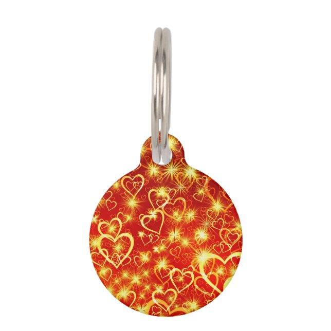Valentine's Day Hearts Pattern-25022! Pet Tag (Front)