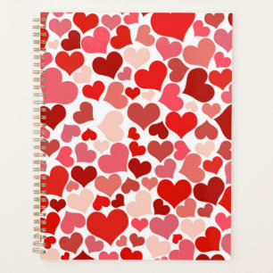 Valentine's Day Hearts Pattern Planner
