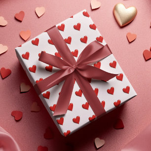 Valentine's Day Hearts Pattern Wrapping Paper