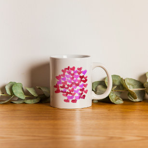 Valentine's day hearts - pink and magenta coffee mug