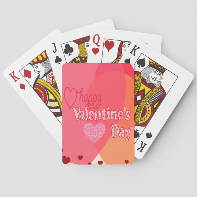 Valentines Day Hearts Playing Cards (Back)