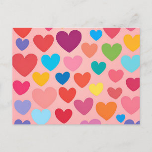 Valentine's Day Hearts Postcard