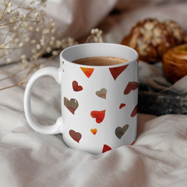 Valentine's day hearts - retro coffee mug (Creator Uploaded)