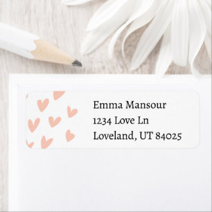 Valentines Day Hearts Return Address Label