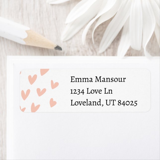 Valentines Day Hearts Return Address Label (Insitu)
